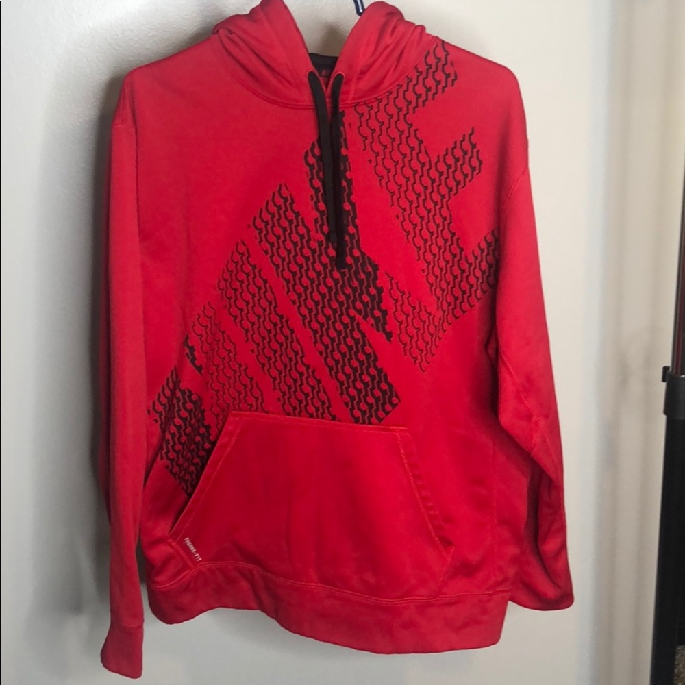 Nike Red Sweatshirt Pullover Hoodie Graphic - Picture 1 of 5